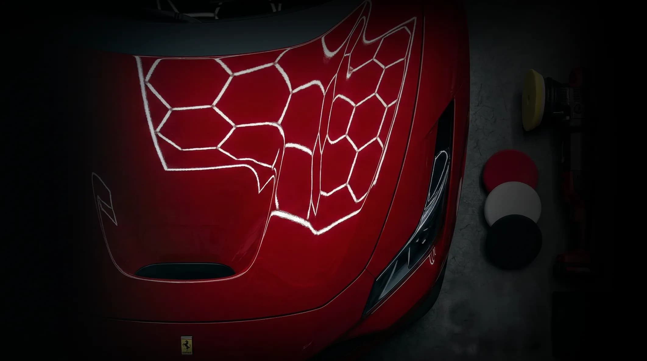 Flat lay detailing tools